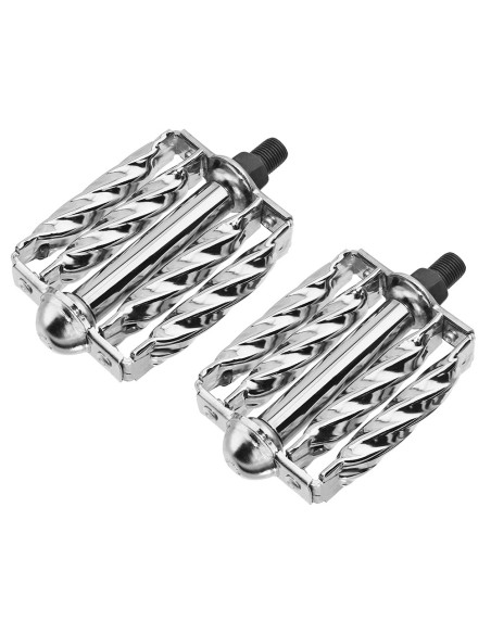 Double Square Twisted Pedals 1/2 Chrome.